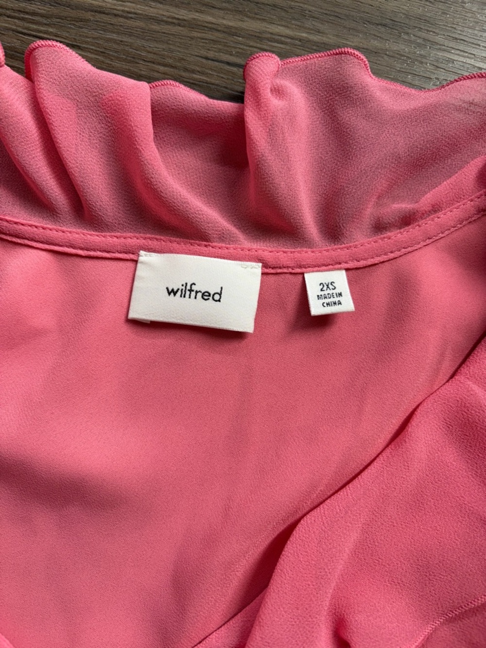 Wilfred Pink Ruffled Chiffon Mini Dress - Picture 5 of 5